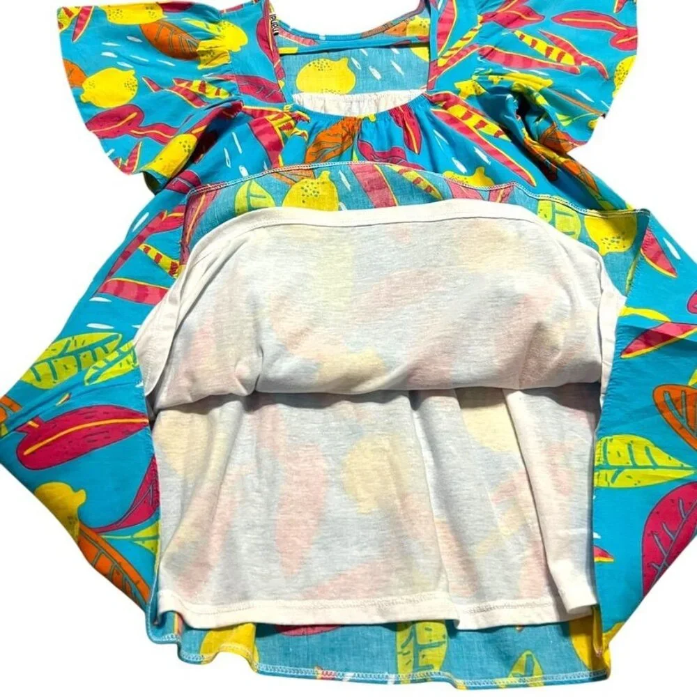 Nanai Girls 10Y Lemon Print Dress